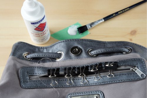 i d l e w i f e : how to fix shredded purse lining